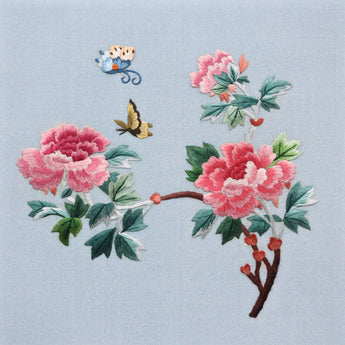 Suzhou Embroidery - Butterflies Adoring Peonies