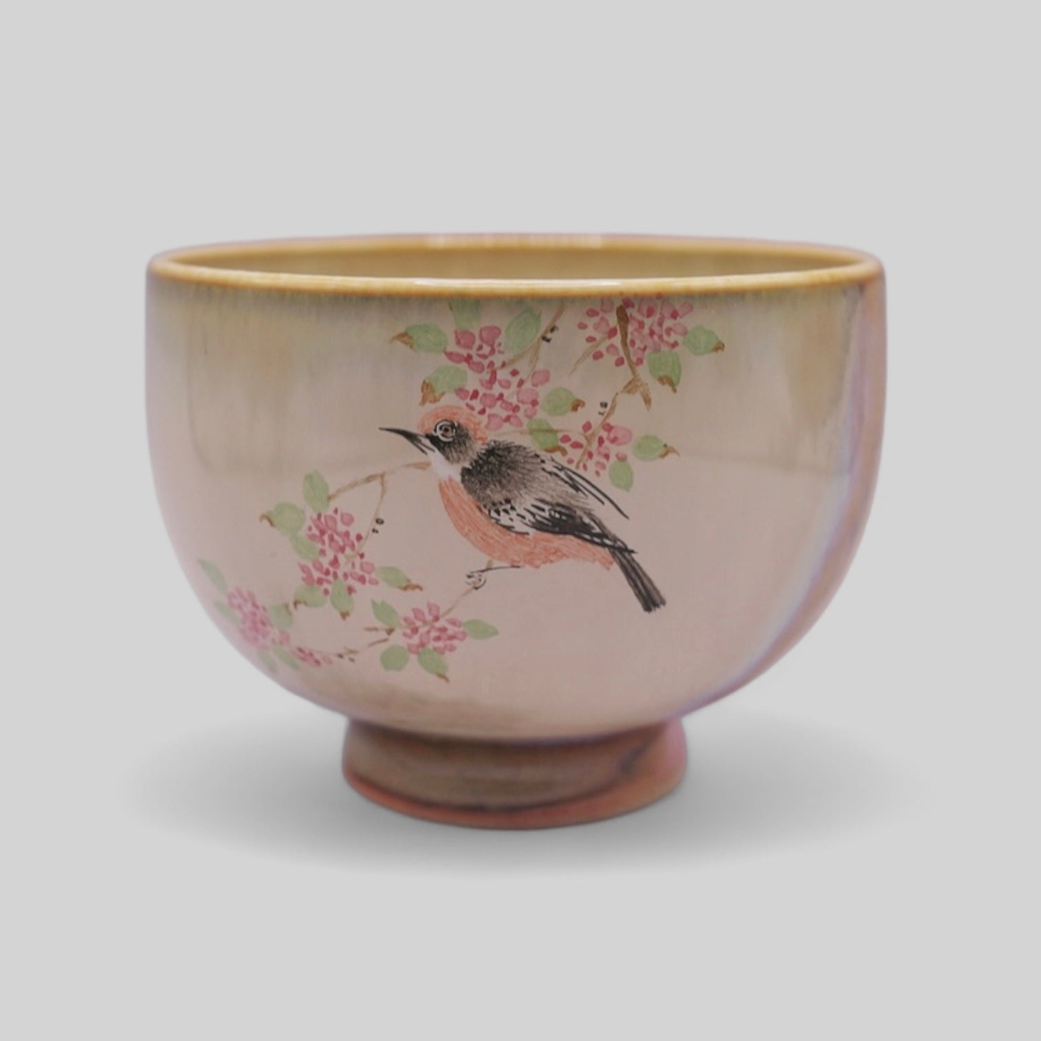 Hand-Painted Ceramic Tea Cup - Blossom Whisper