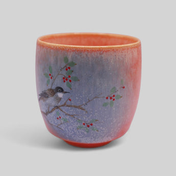 Hand-Painted Ceramic Tea Cup - Winter Melody