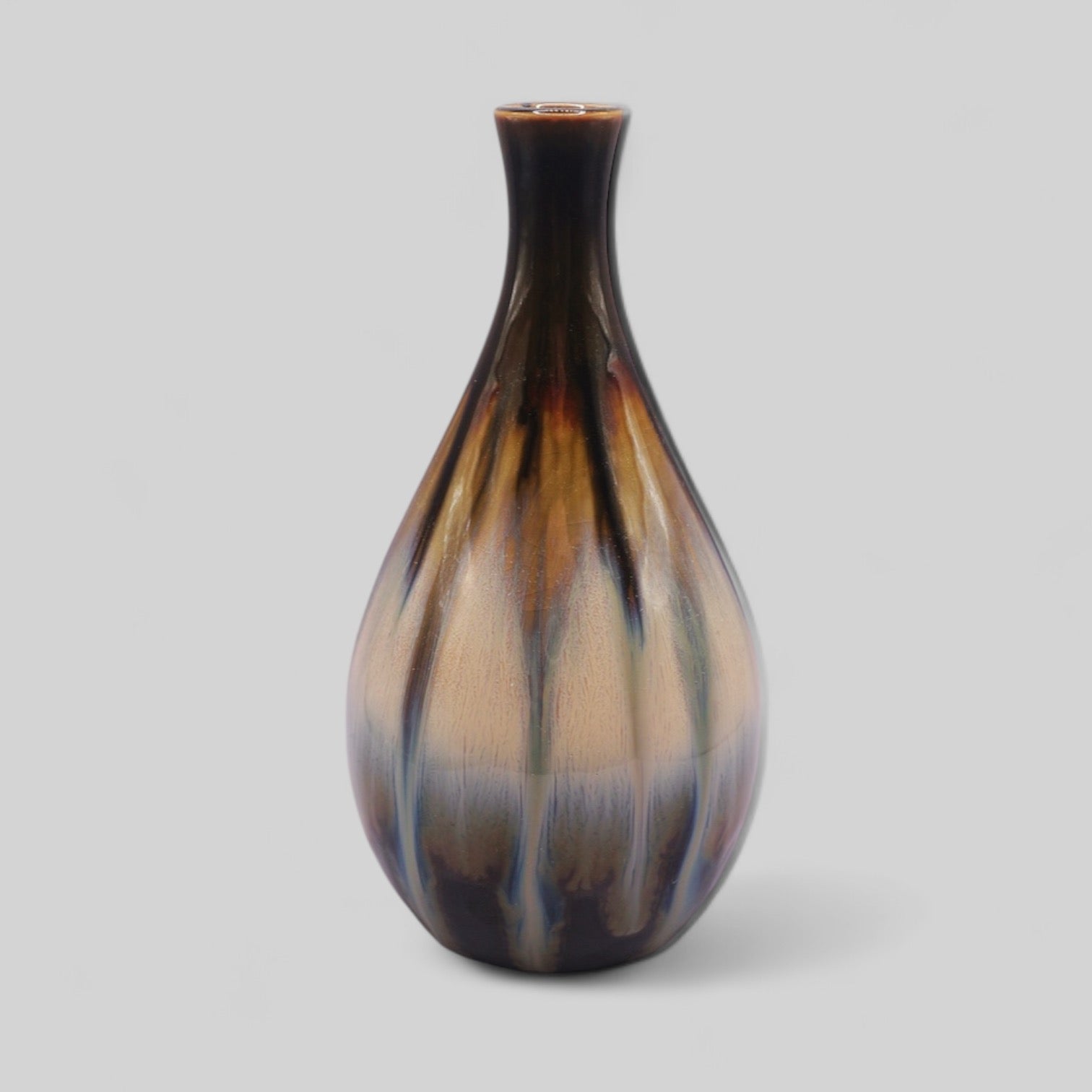 Kiln-Altered Glaze Porcelain Vase - Autumn Cascade