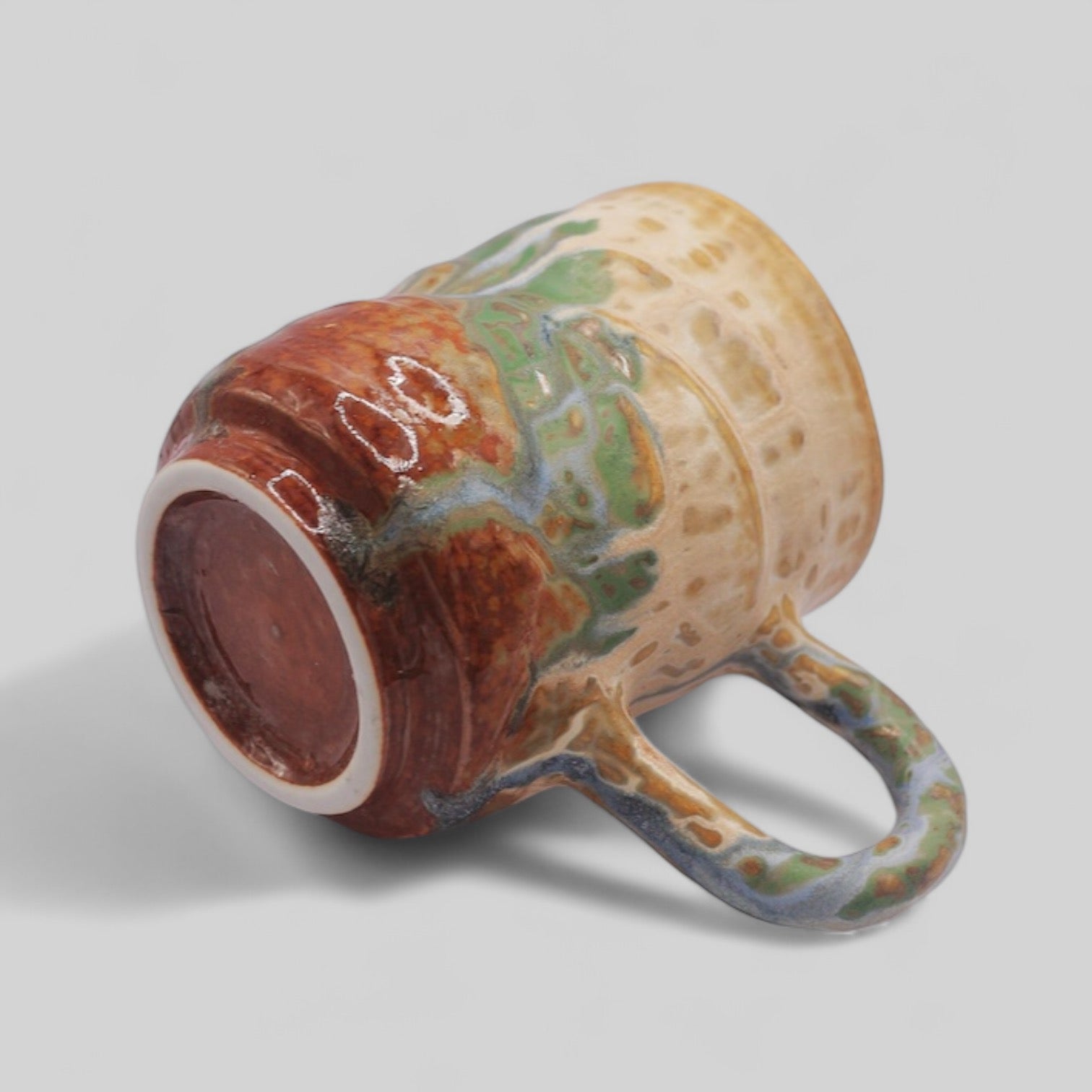 Handmade Irregular Ceramic Mug - Mountain Stream