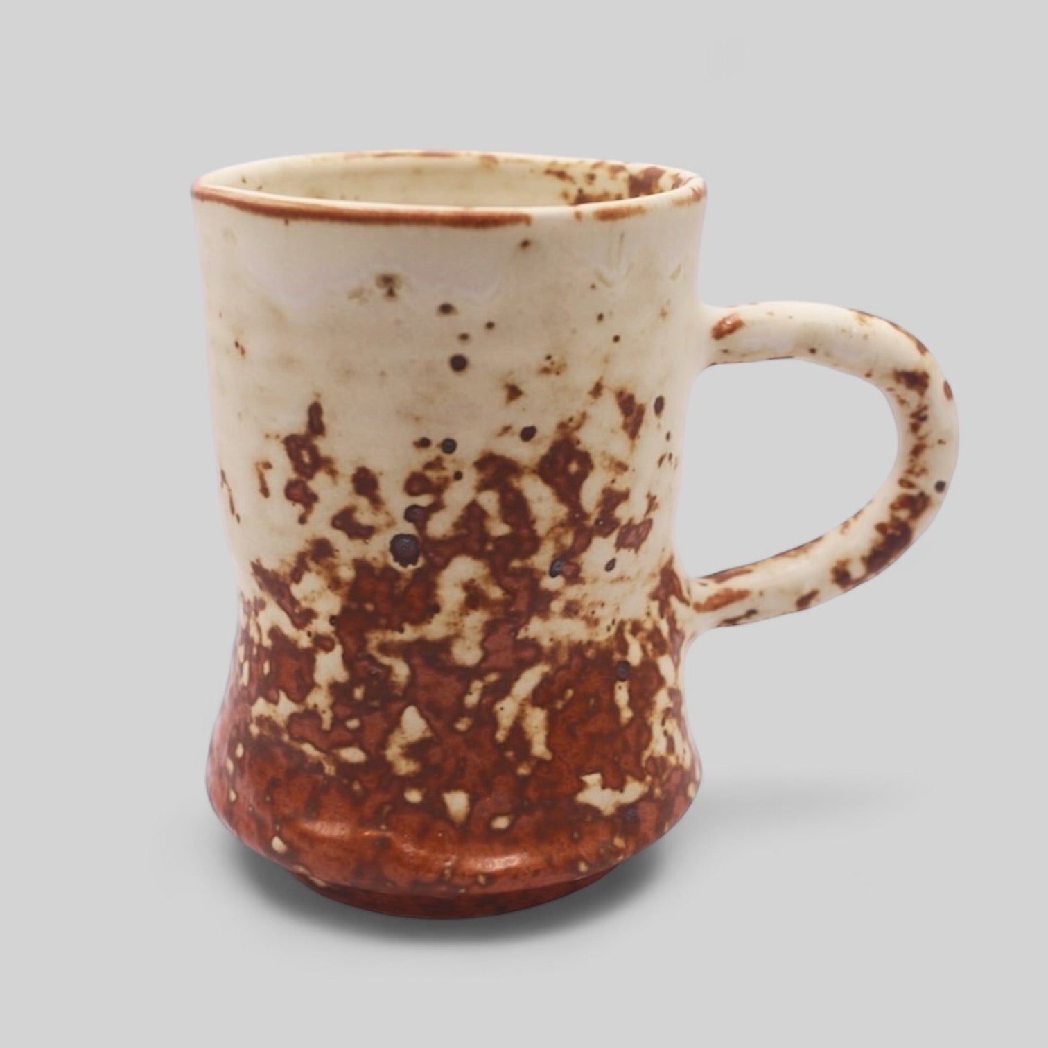 Handmade Irregular Ceramic Mug - Ember's Embrace