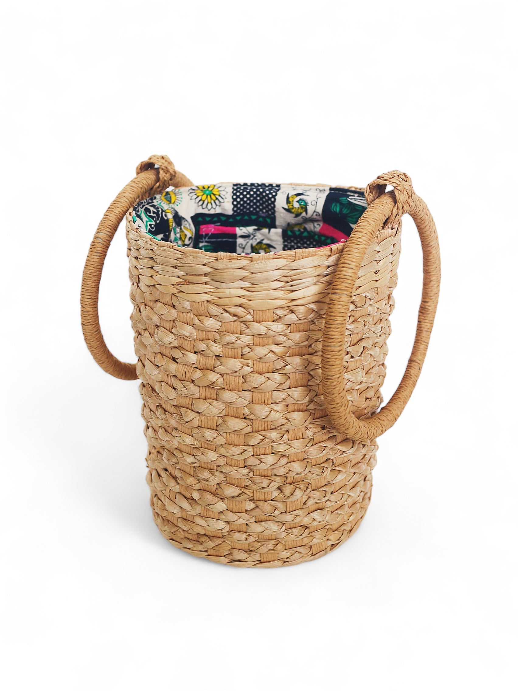 Straw Handbag - Pottery Patterns