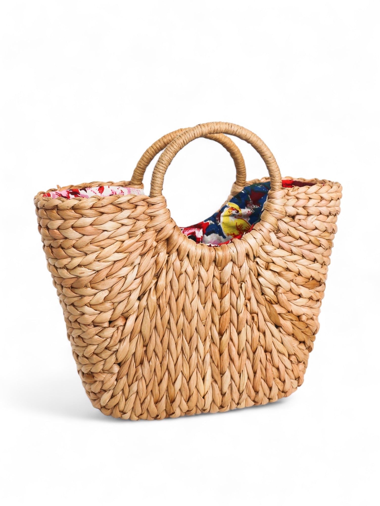 Corn-husk Handbag - Oriole & Peony