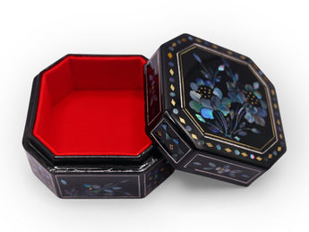 Octagonal Lacquer Jewellery Box